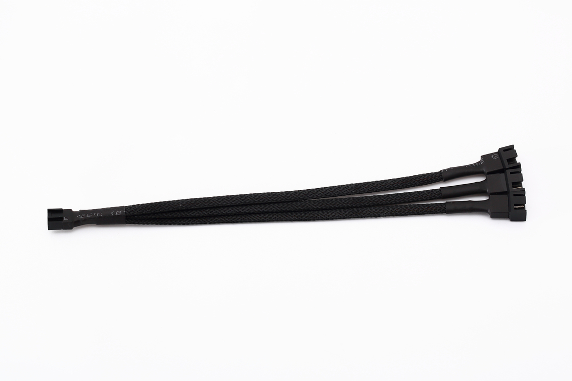 1 до 3 Way Splitter Sleeved 4 Pin Pwm Connector Компьютерный расширительный кабель вентилятора 4p One Point Three