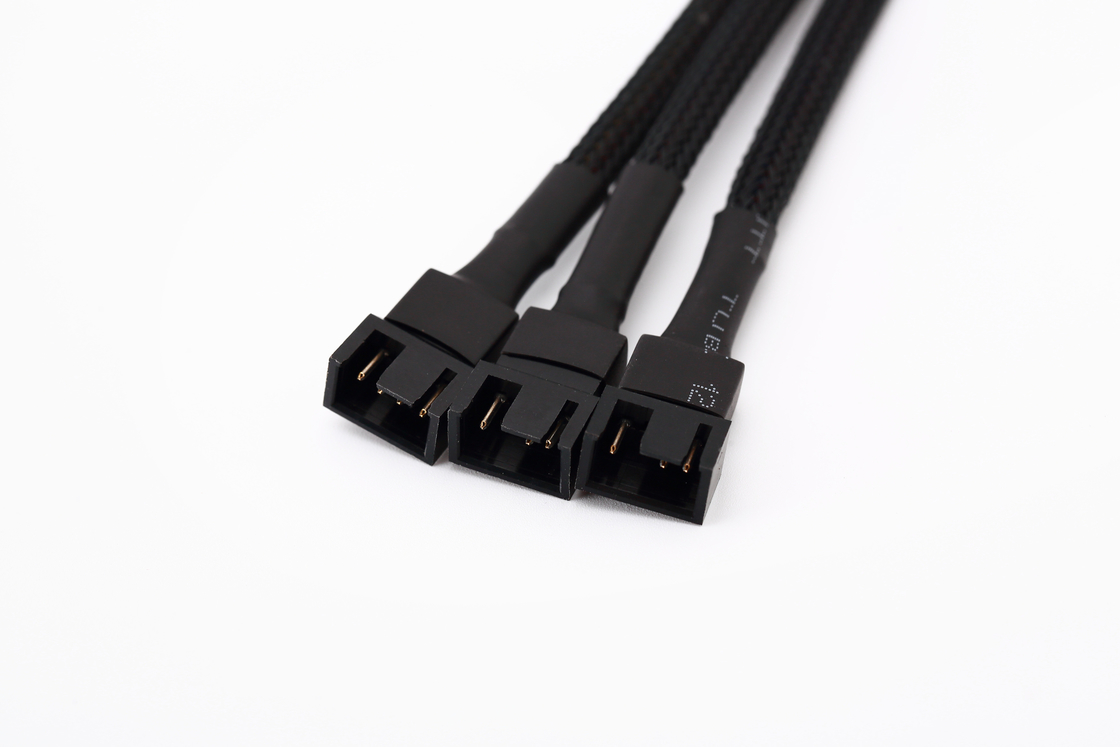 1 до 3 Way Splitter Sleeved 4 Pin Pwm Connector Компьютерный расширительный кабель вентилятора 4p One Point Three