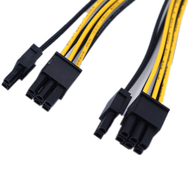 20cm 8p, который нужно удвоить цвет кабеля наполнителя 8p Pcie желтый черный