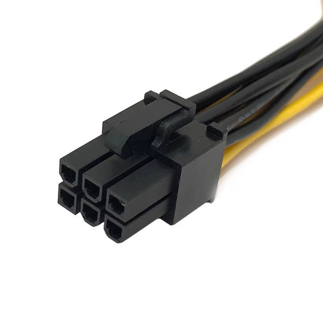 Мужчина Pcie 6pin, который нужно удвоить Splitter 18awg 100MM 20CM силового кабеля Gpu мужчины 8pin