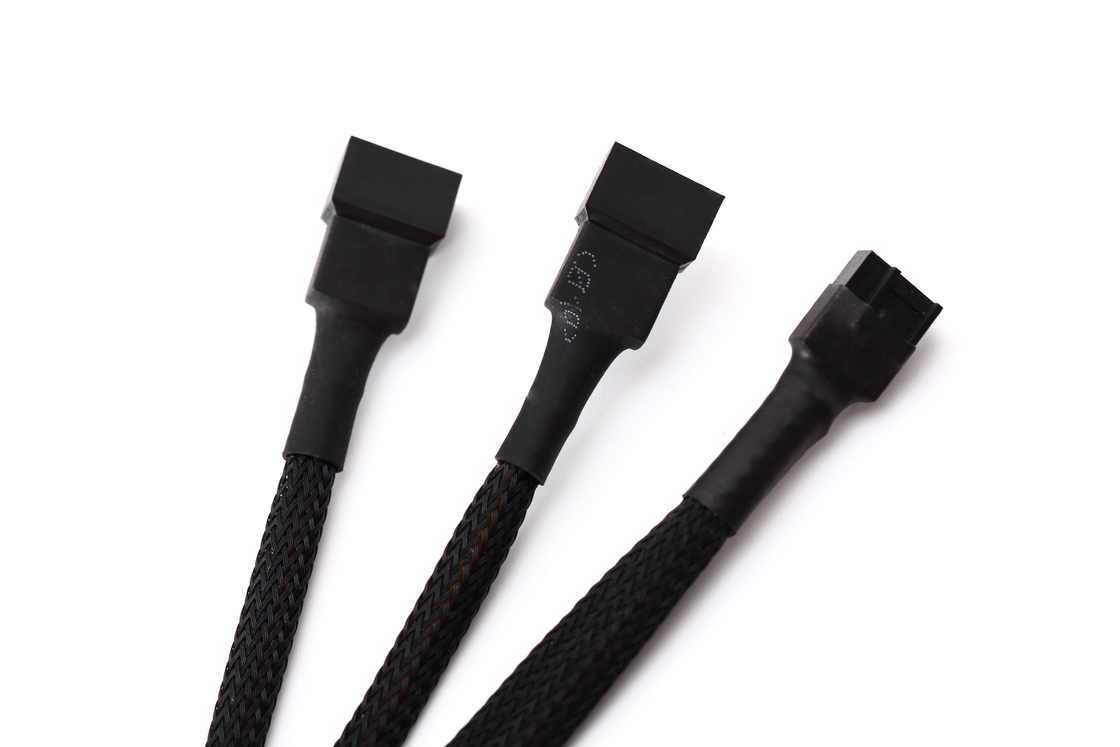 Splitter вентилятора ПК Ul1007 22awg привязывает Pin Splitter 4 вентилятора Pwm к Pin 3