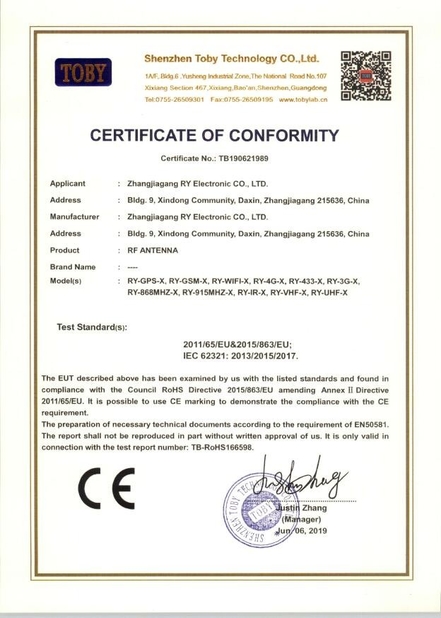 Zhangjiagang RY Electronic CO.,LTD